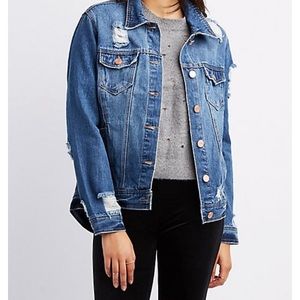Destroyed denim jacket